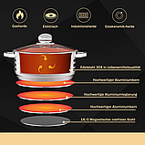 Набір каструль Royalty Line RL-SP8C з нержавіючої сталі з кришками, фото 3