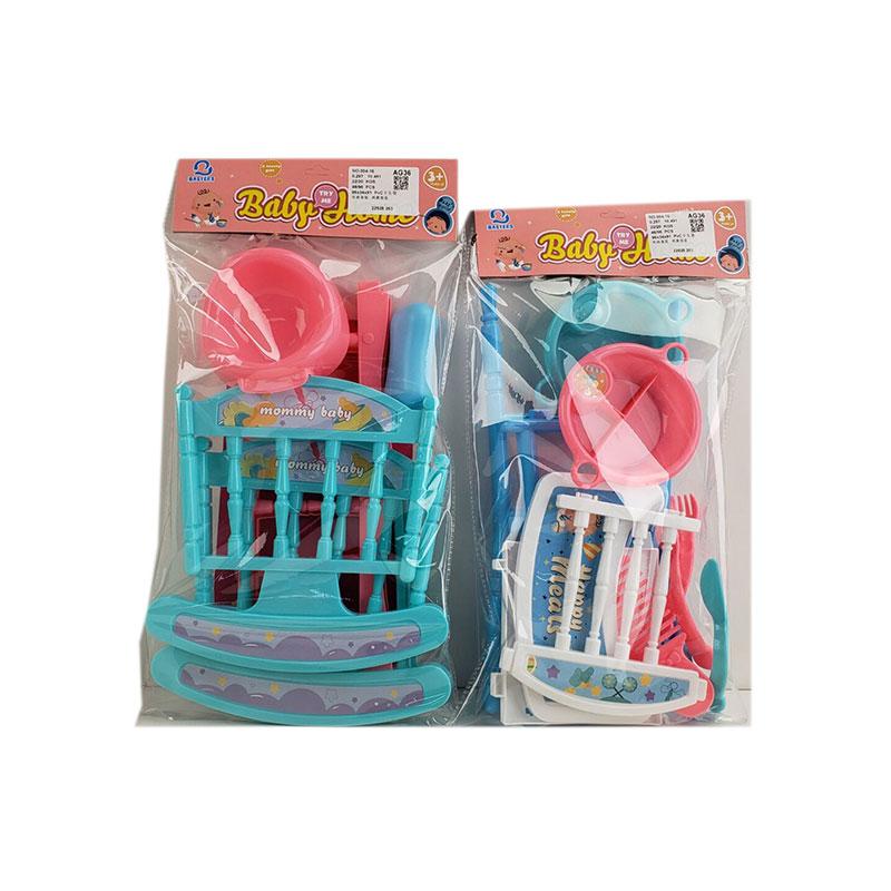 Аксесуари для ляльок 004-16 ліжко та стілець для годування, фото 1