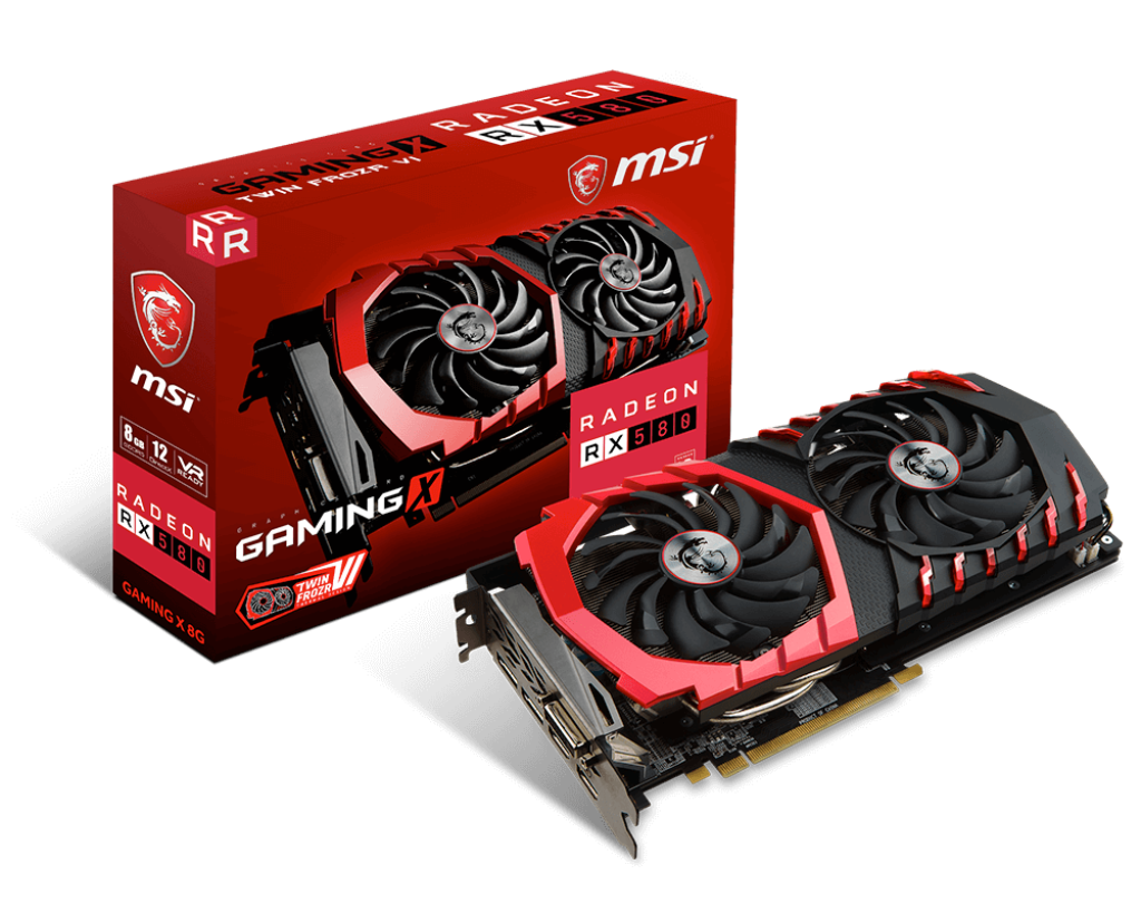 Відеокарта AMD Radeon RX 580 8GB MSI Gaming X (RX 580 GAMING X 8G) Б/В