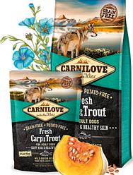 Carnilove Fresh Carp & Trout for Adult dogs для дорослих собак з коропом і фореллю, 1.5кг