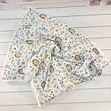 Комплект Зайчата конверт + комбінезон для новонароджених, білий із сірим, фото 6