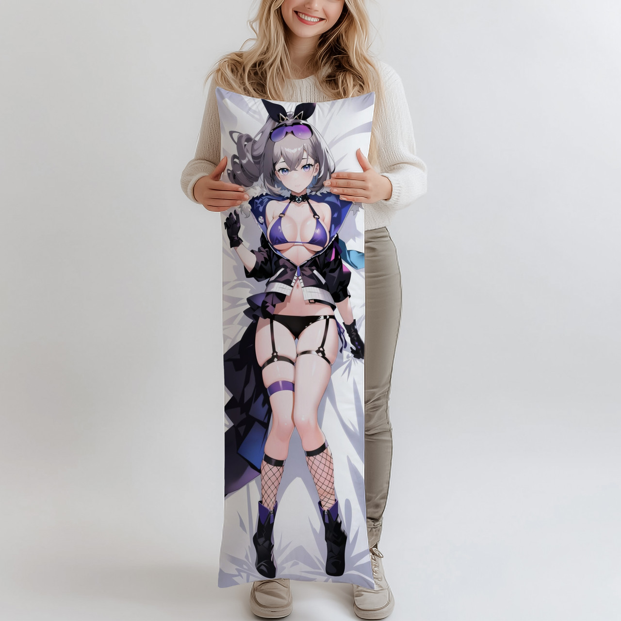 Дакімакура Срібний Вовк Хонкай Стар рейл, (подушка обіймашка) 120*40 см