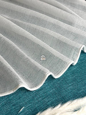 Тканина для тюля з лляною ниткою, однотонний тюль під льон "зета"