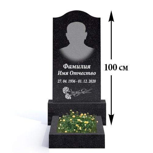 Недорогий пам'ятник на могилу із граніту (80-40) Б-04, фото 1