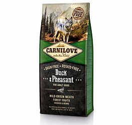 Carnilove Adult Duck & Pheasant з качкою і фазаном для дорослих собак всіх порід 12кг