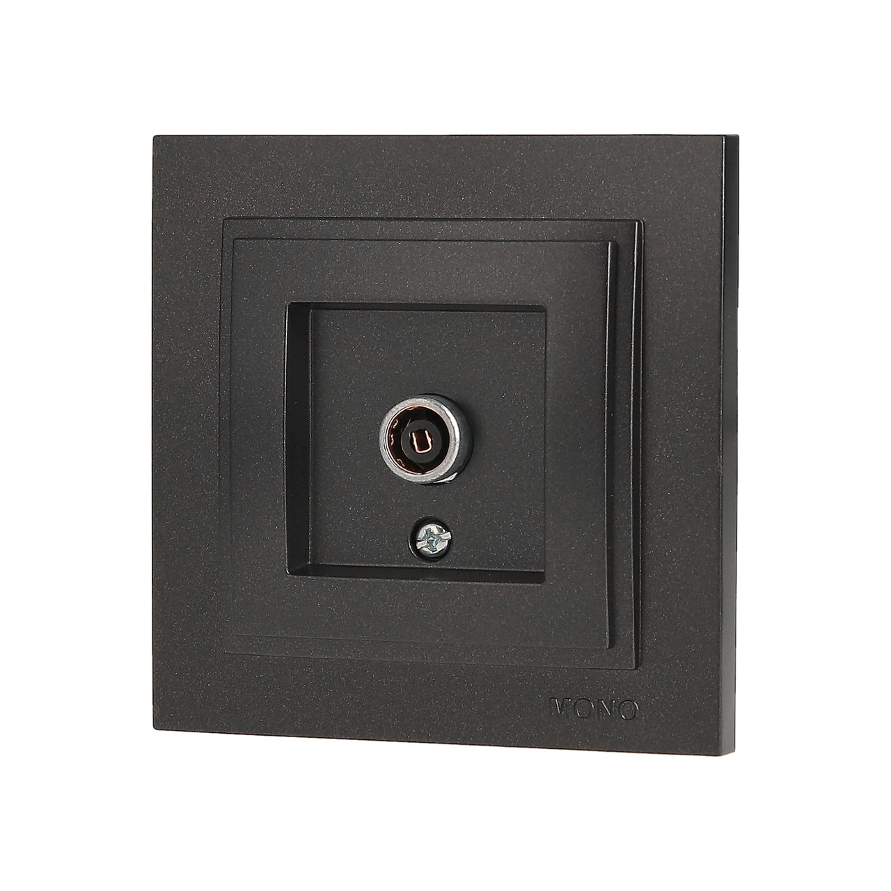 Розетка TV прохідна з екраном Mono Electric DESPINA графіт 102-202005-137, фото 1