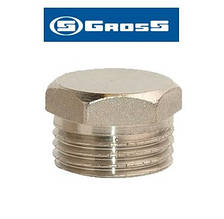 Заглушка 1/2" З нікельована Gross SF
