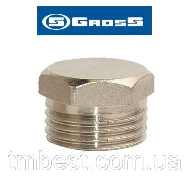 Заглушка 1/2" З нікельована Gross SF