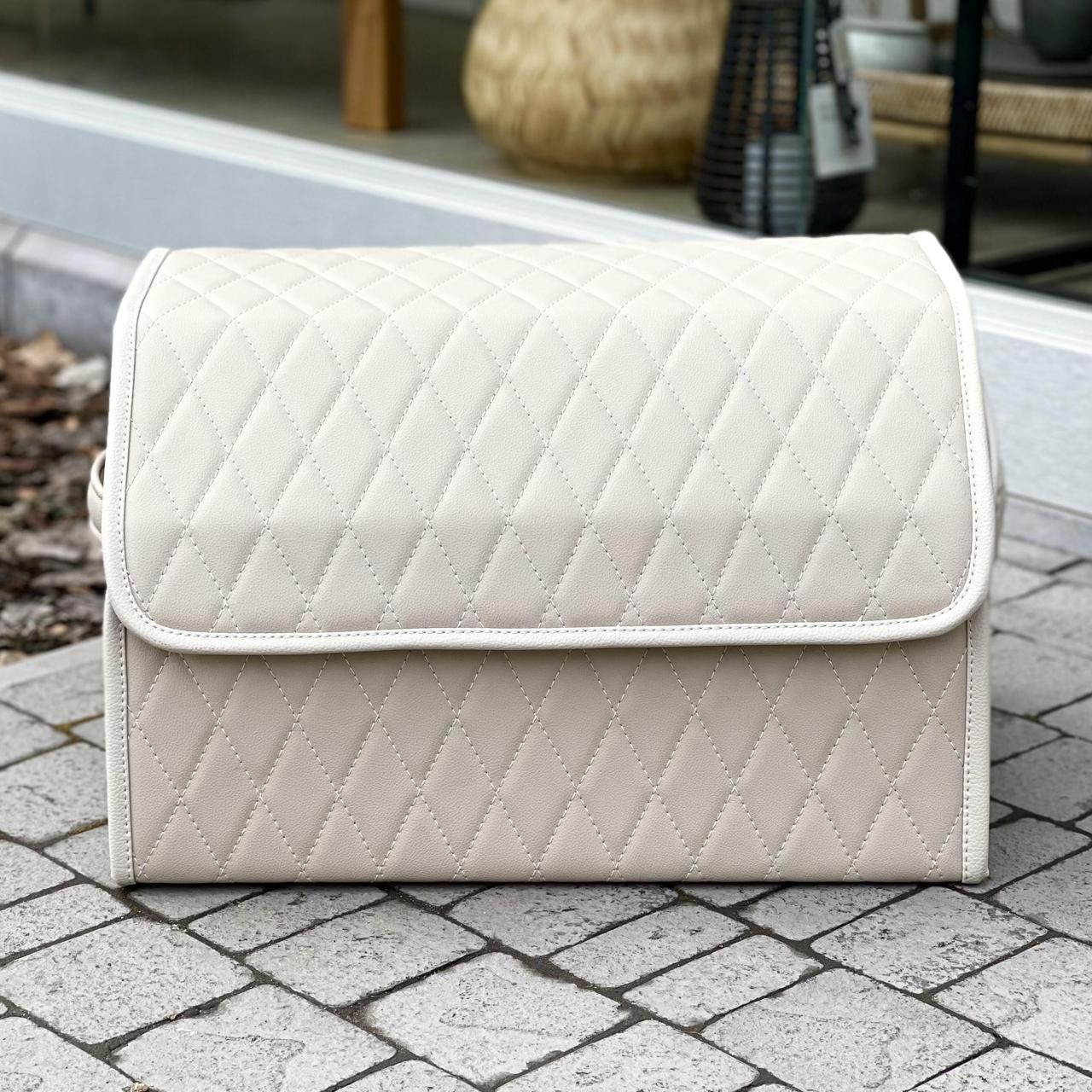 Преміум органайзер у багажник, бежевий 50 см, фото 1