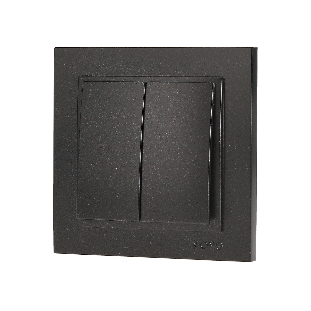 Вимикач двоклавішний Mono Electric DESPINA графіт 102-202025-102, фото 1
