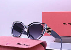 Жіночі сонцезахисні брендові окуляри Miu 3101 grey