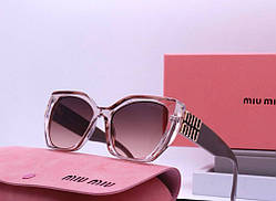 Жіночі сонцезахисні брендові окуляри Miu 3101 powder
