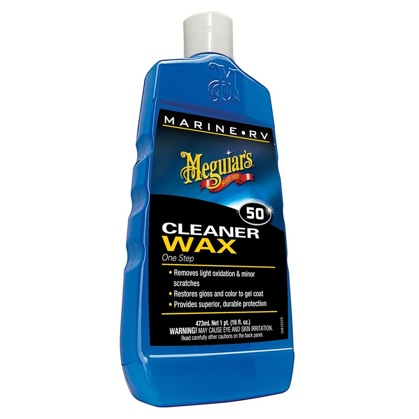Однокроковий очисний віск для човнів — Meguiar`s Marine/RV One Step Cleaner Wax Liquid 473 мл. (M5016)