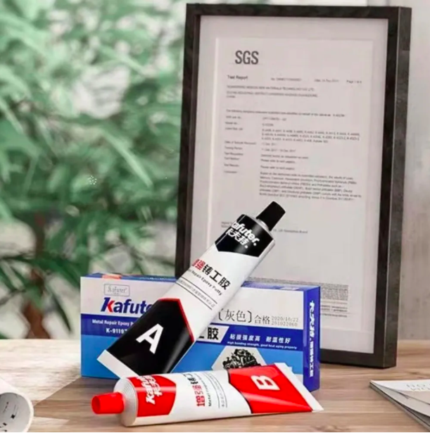 Клей для металу двокомпонентний 100г - Kafuter metal glue strong - міцний клей для металу, фото 1