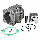 Поршнева 44 мм для дитячого квадроцикла, мінібайка, міні крос-байка, Pocket bike 49 куб.см. алюміній, фото 2