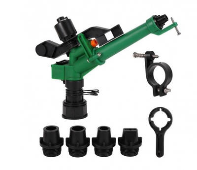 Зрошувач імпульсний, секторний, діаметр до 54 м, 2290 м², до 18 м³/год, зрошувач імпульсний, Водомет 1½" дюйма