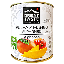 Польпа з манго без цукру Оріент Тасте Orient Taste ж\б 850g 6шт/ящ (Код: 00-00017402)