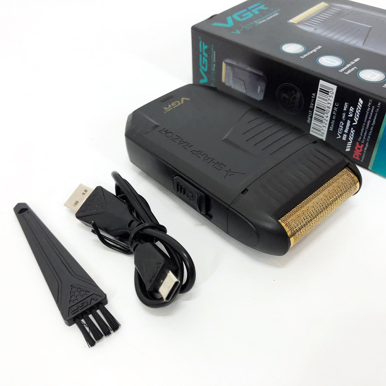 Портативна професійна бритва VGR V-375, Професійний шейвер-електробритва, Портативна бритва для гоління IT-63, фото 1