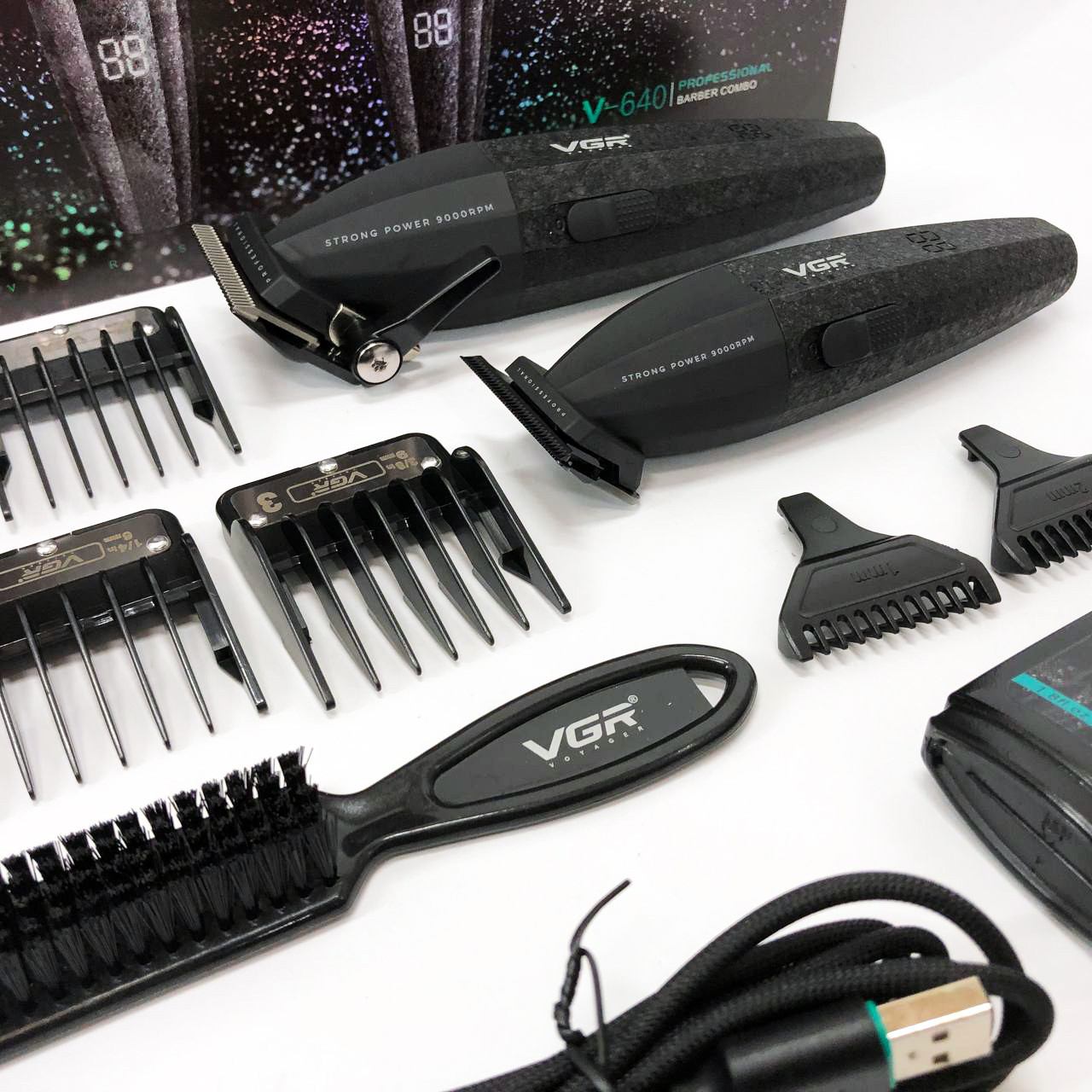 Машинка для стрижки посіченого волосся VGR V-640, Професійний VU-608 бездротовий триммер