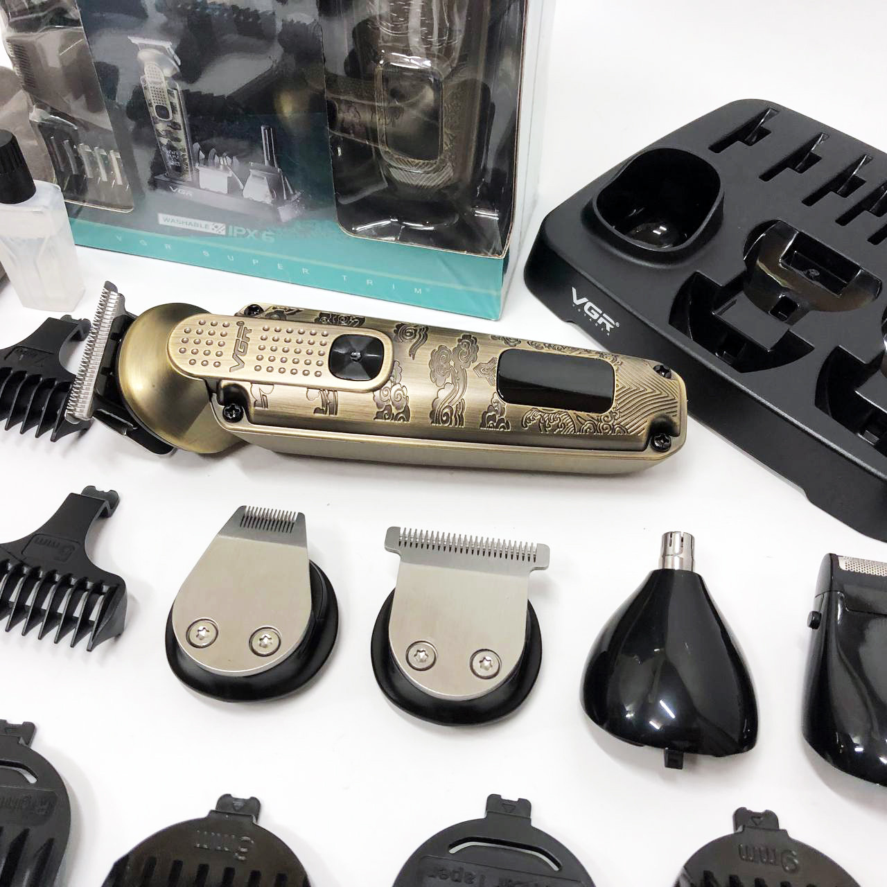 Машинка для стрижки волосся з професійними ножами VGR, Професійна машинка для стрижки волосся в салон PJ-95, фото 1