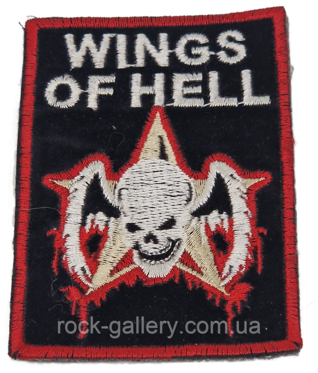 Нашивка з вишивкою "Wings of Hell" 9 см х 6 см, фото 1