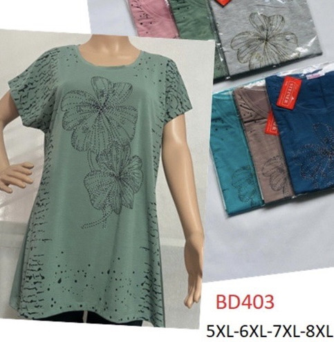 Туніка жіноча бавовна розмір батал 5XL-8XL (56-64) Мікс колір (від 5 шт.)