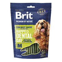 Ласощі для cобак середніх порід Brit Premium Dental Snacks M з колагеном і спіруліною 180 г (*)