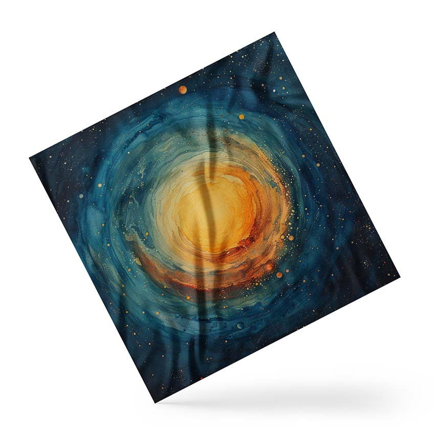 Хустка на голову і шию «Сонце. Всесвіт. Фарба. Sun. Universe. Paint»