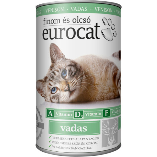 Корм вологий EuroCat Venison для котів шматочки в желе з олениною 415 г (*)