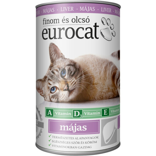 Корм вологий EuroCat Liver для котів шматочки в желе з печінкою 415 г (*)