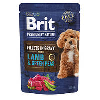 Корм вологий Brit Premium Fillets in Gravy Lamb & Green Peas для собак малих порід філе в соусі ягня і зелений горошок 85 г (*)