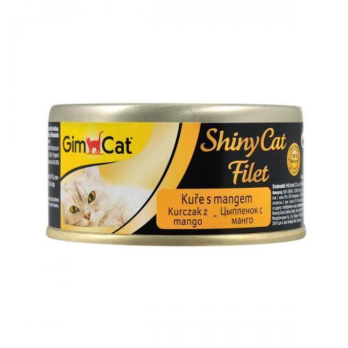 Вологий корм GimCat Shiny Cat Filet для котів, курка та манго, 70 г (*)