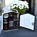 Каністра-бар 5 л у білому кольорі з колонкою на подарунок, фото 2