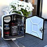Каністра-бар 5 л у білому кольорі з колонкою на подарунок, фото 4
