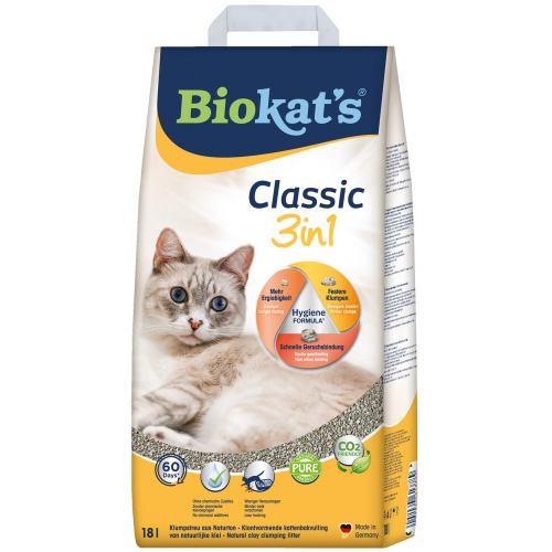 Наповнювач Biokats Classic 3in1 для котячого туалету, бентонітовий, 18 л (*), фото 1