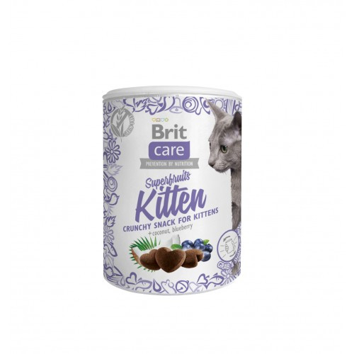 Ласощі для кошенят Brit Care Cat Snack Superfruits Kitten, курка 100 г (*)