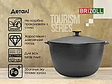 Казан чавунний туристичний 12 л з чавунною кришкою Brizoll, фото 9