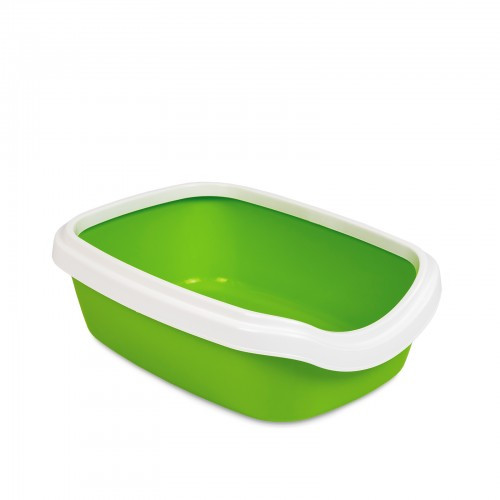 Туалет Природа «Comfort M» для котів, 41х30х13,5 см (зелений) (*)