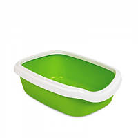 Туалет Природа «Comfort M» для котів, 41х30х13,5 см (зелений) (*)