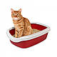 Туалет Природа «Comfort M» для котів, 41х30х13,5 см (бордовий) (*), фото 2