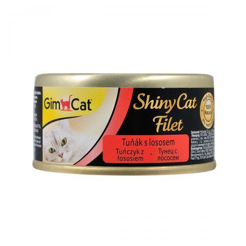Вологий корм GimCat Shiny Cat Filet для котів, тунець та лосось, 70 г (*)