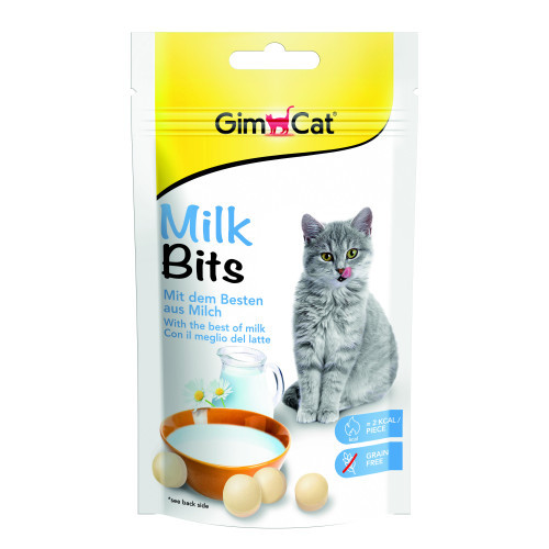 Вітамінізовані ласощі для котів GimCat MilkBits з молоком, 40 г (*)