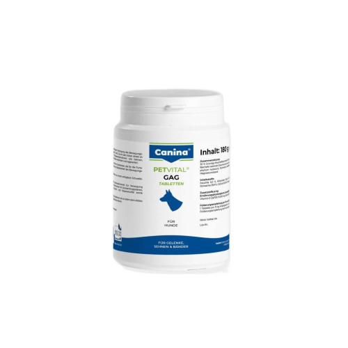 Вітаміни Canina Petvital GAG для собак, глюкозамін з екстрактом мідій, для суглобів та тканин, 180 г (180 табл) (*), фото 1