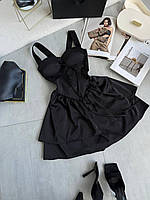 Жіночий Стильний, яскравий комбінезон, 42-44, 46-48, чорний, молоко, червоний, синій, атлас Туреччина (не блищить).