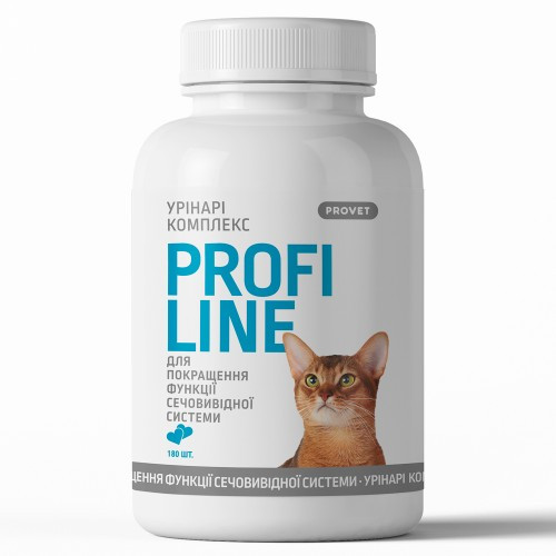 Вітаміни Provet Profiline для котів, Урінарі Комплекс для поліпшення функції сечовивідної системи, 180 таб. (*)