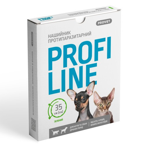 Нашийник Provet Profiline для котів та собак 35 см, кораловий (інсектоакарицид) (*)