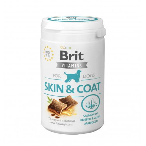 Вітаміни для собак Brit Vitamins Skin and Coat для шкіри і шерсті, 150 г (*)