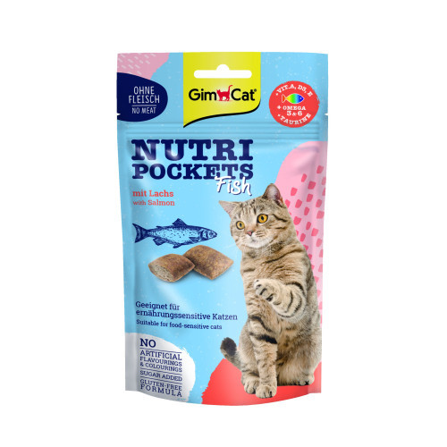 Ласощі для котів GimCat Nutri Pockets Fish Лосось 60 г (*)