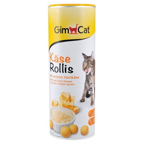 Вітамінізовані таблетки для котів GimCat Kase Rollis сирні кульки, пауч, 425 г (*)