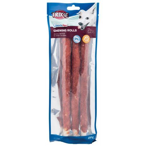 Ласощі Trixie Denta Fun Chewing Rolls для собак Паличка для чищення зубів з качкою 28 см 250 г 3 шт (*)